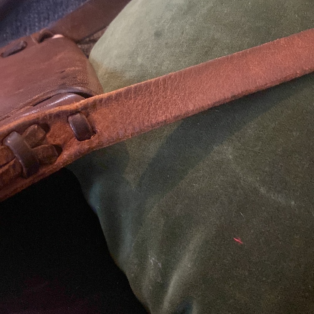 Awesome vintage leather bag! 1970's - Picture 6 of 13